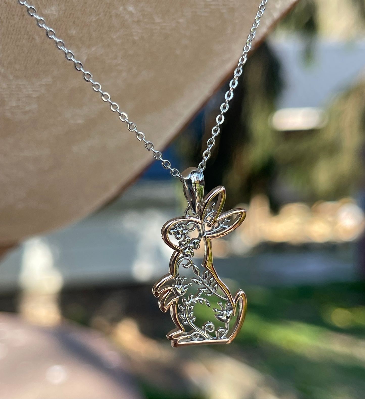 “PAISLEY” RABBIT NECKLACE