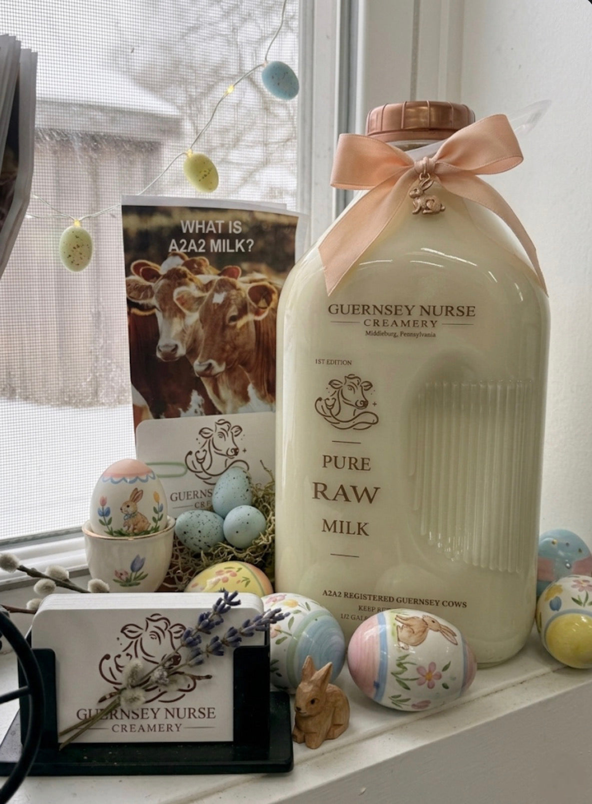 Raw Guernsey Milk in Nostalgic GLASS