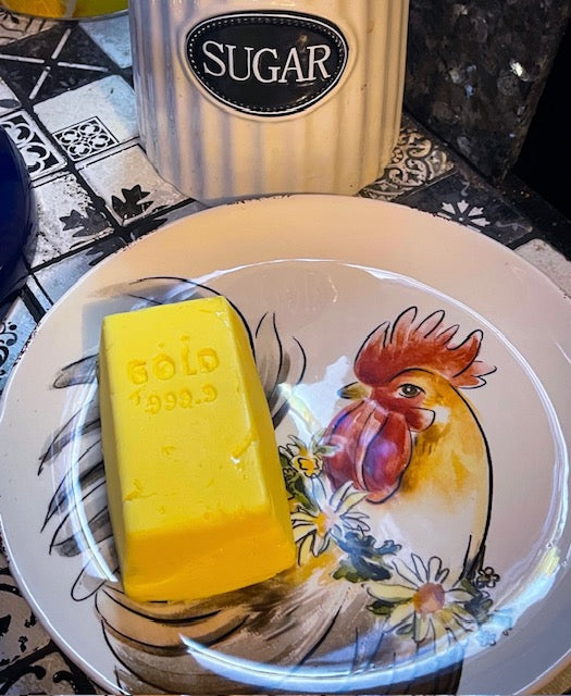 Guernsey Artisan Butter. Its so golden it deserves its own gold bar :)