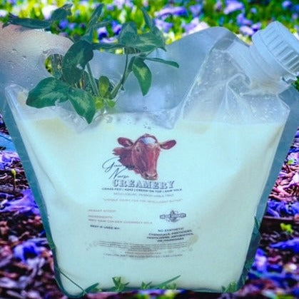 2 GALLON-BAGGED RAW GUERNSEY MILK