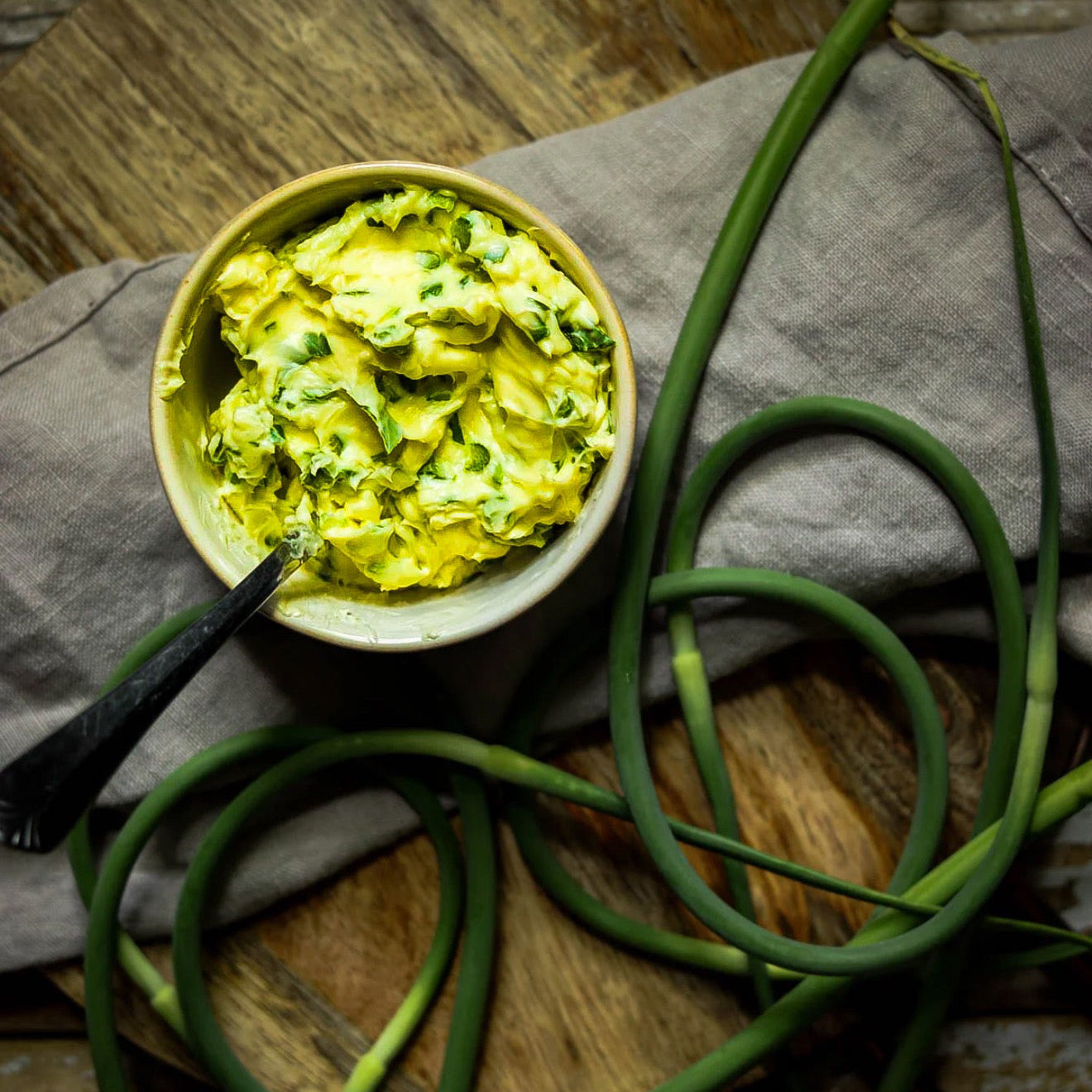 Preorder Raw Garlic Scape Butter