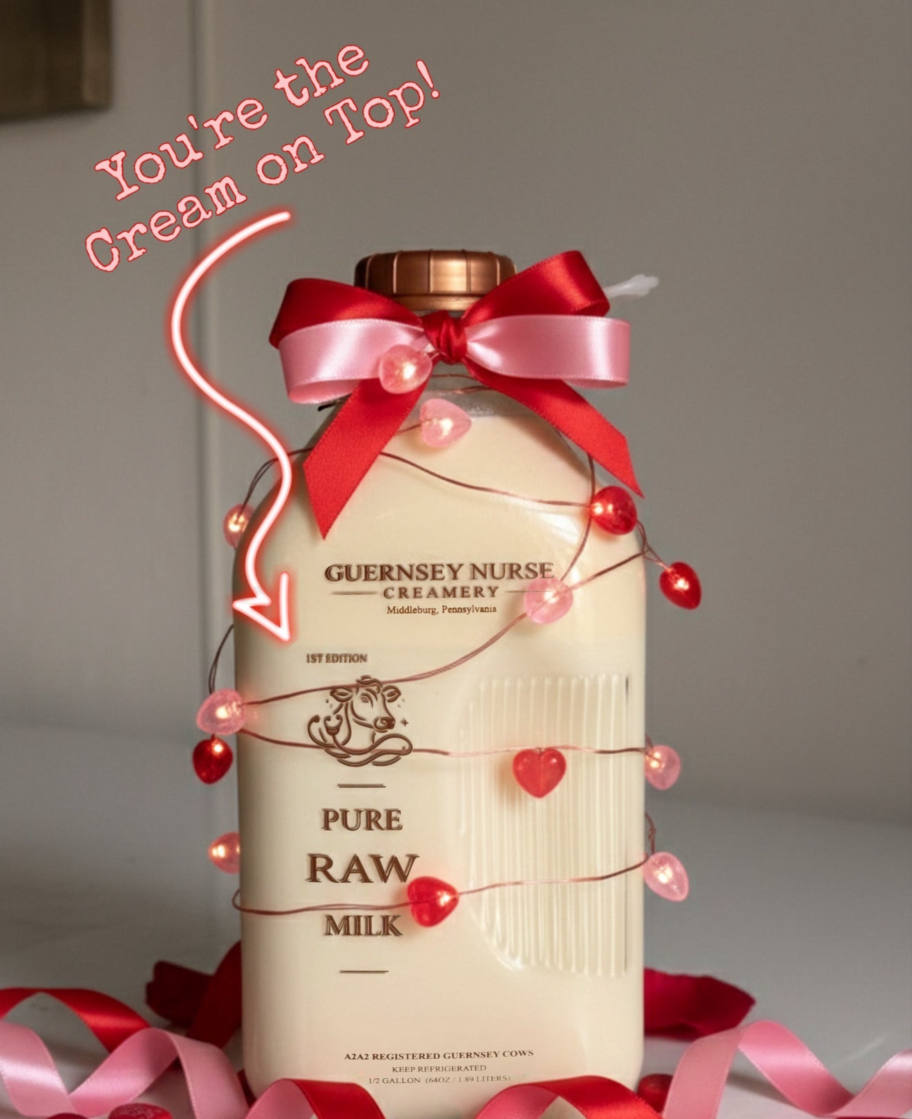 Raw Guernsey Milk in Nostalgic GLASS