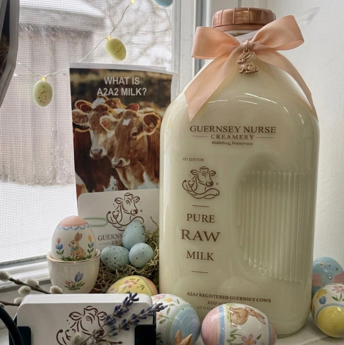 Raw Guernsey Milk in Nostalgic GLASS